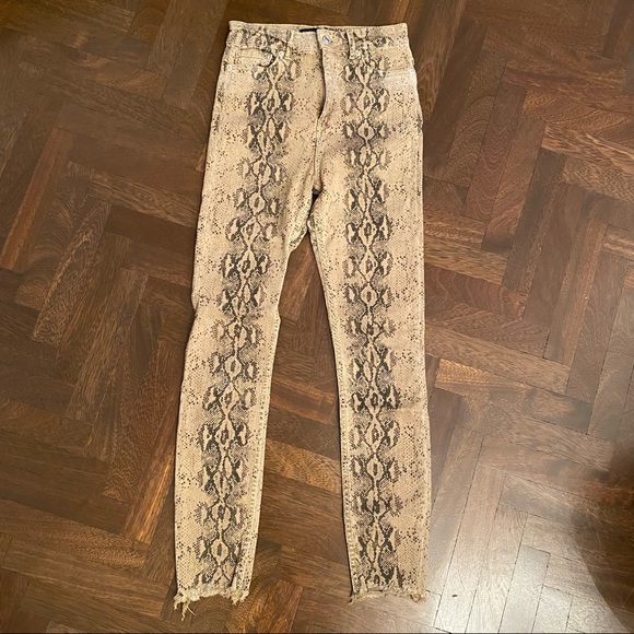 Zara Snake Print Pants - Picture 1 of 3
